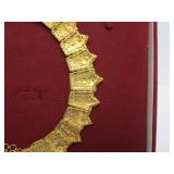 Genuine 22K Gold Necklace w/Hand Sewn Pearls