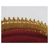 Genuine 22K Gold Necklace w/Hand Sewn Pearls