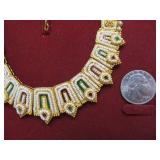 Genuine 22K Gold Necklace w/Hand Sewn Pearls