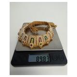 Genuine 22K Gold Necklace w/Hand Sewn Pearls