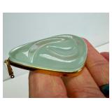Large Genuine 18K Gold & Sculpted Gemstone Designer Pendant - Forme Livre by Burle Marx