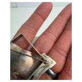 Gorgeous Sculptural Modernist Sterling Silver & 14K Gold Brooch