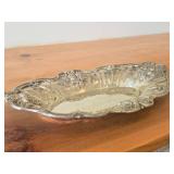 443-grams Engraved - Give This Day Our Daily Bread Sterling Silver Bread Tray - Francis I by Reed & Barton (design by Ernest Meyers 1907) #X568 11 3/4" x 7 1/2"