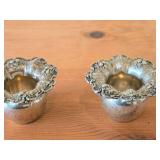 Lot of (2) 162-grams (total) Sterling Silver Toothpick Holders - Francis I by Reed & Barton #X57 2 1/4" x 3 1/2"
