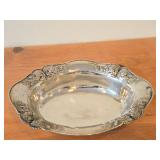 Vintage 492-grams Silverplated Footed Serving / Fruit Bowl by Henny v.d. Hude 1916 (stamped on bottom) 12" x 9" x 3"