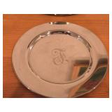 Lot of (12) 6" 1183-grams (total) Silverplated Bread Plates - Monogram F by W.M. A. Rogers