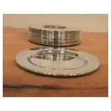 Lot of (12) 6" 1183-grams (total) Silverplated Bread Plates - Monogram F by W.M. A. Rogers