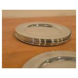 Lot of (6) 6" 610-grams (total) Silverplated Bread Plates - Monogram F by W.M. A. Rogers