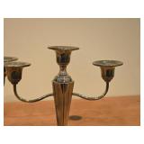 Lot of (2) 819-grams (total) Sterling Silver / Bronze Base w/ Weighted Core Candleabra by Heintz Art Metal Shop 8" x 7 1/2"