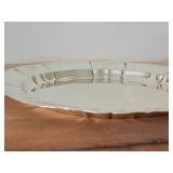13 1/2" 841-grams Sterling Silver Holloware Serving Tray by Gorham / Scalloped Edge style