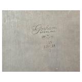 13 1/2" 841-grams Sterling Silver Holloware Serving Tray by Gorham / Scalloped Edge style