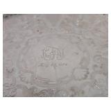 13" 541-grams Silverplated / Etched Ornate Scrollwork Gallery Serving Tray by Towle #4192