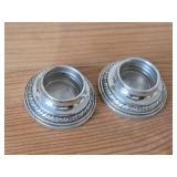 Lot of (1 Pair) 43-grams (total) Sterling Silver Salt & Pepper Weighted Bases - Hurricane by Quaker #703