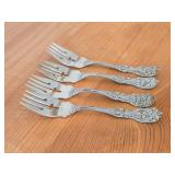 Lot of (4) 6-1/8" 151-grams (total) Sterling Silver Salad Forks - Francis I by Reed & Barton