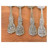 Lot of (4) 5 1/4" 115-grams (total) Sterling Silver Ice Cream Forks - Francis I by Reed & Barton