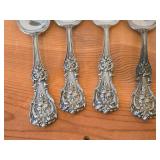 Lot of (4) 7 1/4" 241-grams (total) Sterling Silver Dessert / Soup Spoons - Francis I by Reed & Barton (oval)