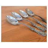 Lot of (4) 7 1/4" 241-grams (total) Sterling Silver Dessert / Soup Spoons - Francis I by Reed & Barton (oval)
