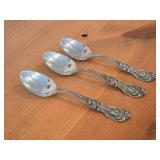 Lot of (3) 7 1/4" 180-grams (total) Sterling Silver Dessert / Soup Spoons - Francis I by Reed & Barton (oval)