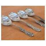 Lot of (4) 5-7/8" 167-grams (total) Sterling Silver Cream Soup Spoons - Francis I by Reed & Barton