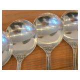 Lot of (5) 5-7/8" 205-grams (total) Sterling Silver Cream Soup Spoons - Francis I by Reed & Barton