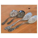 144-grams (total) Sterling Silver (2) Sugar Shell Spoons and (2) Pierced Bonbon Spoons - Francis I by Reed & Barton