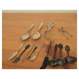 Lot of (13) 422-grams (total) Sterling Silver Flatware - Forks, Spoons, Ladles, Servers, Tongs