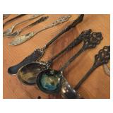 Lot of (13) 422-grams (total) Sterling Silver Flatware - Forks, Spoons, Ladles, Servers, Tongs