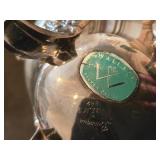 1451-grams Baroque Silverplated Holloware Tea Pot by Wallace / Mid-Century Modern style / #282 10" x 11" x 5"