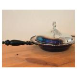 Vintage 12" 1360-grams Silverplated Chafing Dish with Wood Handle (round)