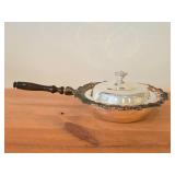 2267-grams Silverplated Chafing Dish with Wood Handle by Sheridan Taunton Silversmith Ltd.