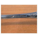 Lot of (7) 282-grams (total) Silverplated Flatware - 1847 Rogers Bros Gravy Ladle, Gorham Gravy Ladle, W.M. Rogers Camelot-Melody Fruit Spoons (x2), Sugar Sifter, Decorative Wide Spoon, Decorative Tea