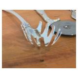 Lot of (3) 386-grams (total) Silverplated Flatware - Vintage (Italy) Cake Server, FB Rogers Pizza Cutter, FB Rogers Pasta Server