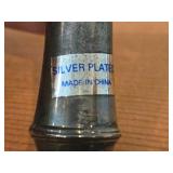 Lot of (6) 858-grams (total) Silverplated Servers - Vintage Ice Scoop, International Salad Forks (x3), International Serving Spoon (x1), Serving Spoon (x1)