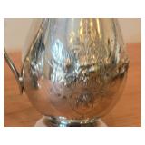 736-grams (total) Silverplated Creamer and Covered Sugar Bowl - Lady Mary by Wilcox Silver Plate Co. N7041