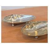 Lot of (4) 337-grams (total) Sterling Silver Dishes - Amston Candy Dish, Wallace Clam Shell Dish (x2), Wallace Mint/Nut Dish