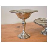 Lot of (2) 396-grams (total) Sterling Silver Weighted Reinforced Footed Dish Bowl by Rogers