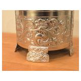 1000-grams (without glass insert) Silver-plated Tin Lidded Ice Bucket with Glass Insert by Eik 6 1/2" x 6 1/4"