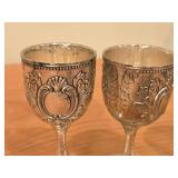 Lot of (3) 368-grams (total) Silverplated Goblets 3 1/4" x 1 3/4"