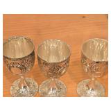 Lot of (3) 368-grams (total) Silverplated Goblets 3 1/4" x 1 3/4"