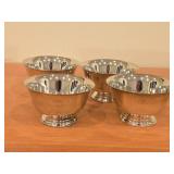 Lot of (4) 301-grams (total) Silverplated Bowls / Paul Revere style / 2" x 3 3/4"