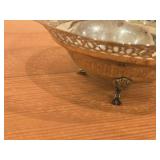 Vintage 151-grams (total) Sterling Silver Nut / Candy Dish and Pierced Footed Bowl