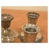 Lot of (2 Pair) 741-grams (total) Sterling Silver Weighted Candleholders
