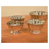 Lot of (4) 400-grams (total) Silverplated Bowls - Paul Revere by W.M. Rogers & Son