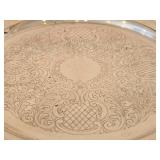 Lot of (2) Vintage 1451-grams (total) Silverplated Round Serving Trays - 15"  by Fales #1779, 12" by W.M. Rogers #161