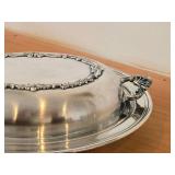 Lot of (2) Vintage 1782-grams (total) Silverplated Covered Vegetable Bowls 8" x 11"