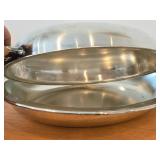 Lot of (2) Vintage 1782-grams (total) Silverplated Covered Vegetable Bowls 8" x 11"