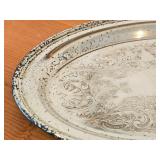 Lot of (2) Vintage 456-grams (total) Silverplated Serving Plates 9" x 6" (oval)