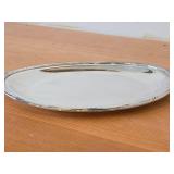 Lot of (2) Vintage 456-grams (total) Silverplated Serving Plates 9" x 6" (oval)