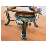 Vintage 980-grams Silverplated Carafe / Chafing Dish Stand 4" x 8" with Alcohol / Oil Burner