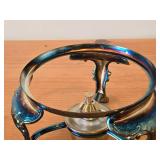 Vintage 980-grams Silverplated Carafe / Chafing Dish Stand 4" x 8" with Alcohol / Oil Burner